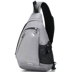 OIWAS One Strap Backpack for Men Single Strap Backpack Sling Bag Crossbody Shoulder Daypack for Boys Women (grau) von OIWAS