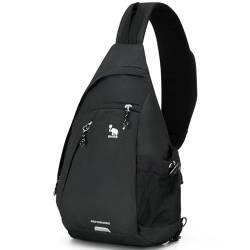 OIWAS One Strap Backpack for Men Single Strap Backpack Sling Bag Crossbody Shoulder Daypack for Boys Women (schwarz) von OIWAS