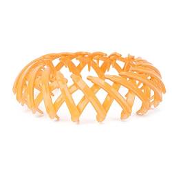 Einziehbare Haarspange, kompakte tragbare Kunststoff-Harz-Firm Robuste Vogelnest-Haarspange Stabil verschleißfest für Dating-Party für das Home Office(Orange) von OKAT