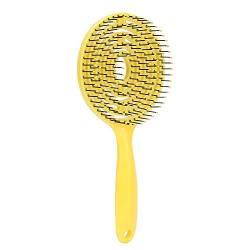 Haarentwirrungsbürste, Glättungsbürste Schneller Superweiches Antistatisches mit vielseitigem Design für lockiges Haar für die meisten Menschen(Gelb) von OKAT