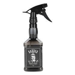 Haarsprayflasche - 650ml Friseursprühflasche Salon Barber, Nachfüllbare Wassersprühflasche für Haar (Color : Black) von OKBY