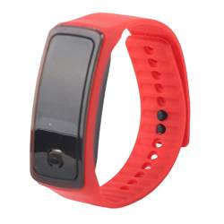 OKJHFD Sport-Armbanduhr, LED-Uhr, Sport-Silikonarmband, digitales 12-Stunden-Zifferblatt, elektronische Anzeige, Armbanduhr für Laufen, Klettern, Angeln im Freien (red) von OKJHFD