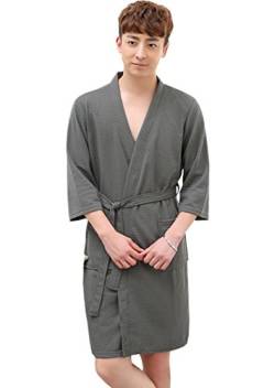 OKSakady Männer und Frauen Baumwolle Waffel Kimono Bademantel Spa Robe von OKSakady