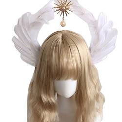 OKwife Damen Lolita Sonne Patin Kopfbedeckung Stirnband KC Gothic Jungfrau Maria Barock Haarschmuck Laufstege Requisiten von OKwife