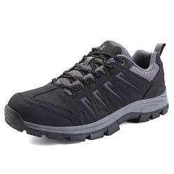 OL OUTJET LEGEND Wasserdichte Wanderschuhe für Herren, bequeme Leder-Arbeitsschuhe für Herren, leicht, rutschfest, Outdoor-Schuhe für den täglichen Gebrauch, Dunkelgrün, 12 von OL OUTJET LEGEND