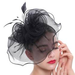 Damen Teen Fashion Fascinator - Leichter handgefertigter Kunstfederschleier Retro-Stirnband von OLACD