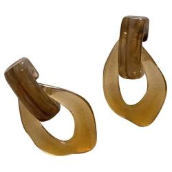 Elegante Vintage-Ohrringe 1 Paar modische Statement-Ohrringe, leicht, transparent, Kunstharz, Schildkröten-Muschel für, Einheitsgröße, Harz von OLACD