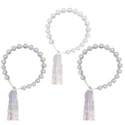 Elegantes Spitzen-Stirnband mit Perlenverzierung, modisches Haarreifen-Accessoire für Damen, 3 Stück von OLACD
