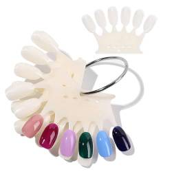 Fashion Crown 10 Blatt Nagel-Präsentationstafel für Frauen und Mädchen, Nagelfarbe, Übungskarte mit DIY-Display von OLACD