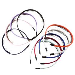 Haarbänder für Mädchen, rutschfest, einfarbig, Kamm-Stirnbänder, 10 Stück von OLACD