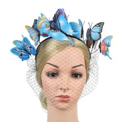 OLACD 3D-Haarreif mit Schmetterlings-Netz – Halloween und Weihnachten, festliches Stirnband-Accessoire von OLACD