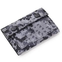 OLACD Bifold Kreditkartenetui:Dünne Camouflage Geldbörse mit Fronttasche, Schwarz , Einheitsgröße von OLACD