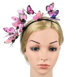 OLACD Festlicher Haarreif mit Schmetterlingen für Weihnachten und Halloween – Party-Kopfbedeckung Stirnband von OLACD