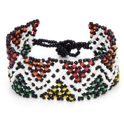 OLACD Handgefertigtes Unisex-Armband im Bohemian-Stil, Sommerperlenarmband, farbenfroher Strand, 36, Gummi von OLACD