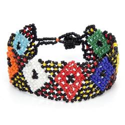 OLACD Handgefertigtes Unisex-Boho-Armband, bunte Perlen, Sommer, Strand, ethnisch, 32, Rocailles von OLACD