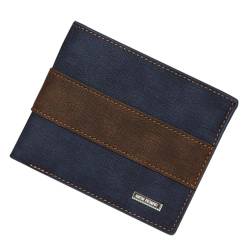 OLACD Tragbare Bifold Herren-Geldbörse – mattes Finish, lässige Clutch mit Kartenhalter, weiche, minimalistische große Kapazität Kreditbrieftasche, marineblau, 2 von OLACD