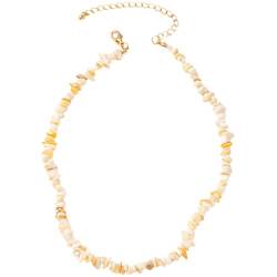 OLACD Verstellbare Strand-Halskette für Mädchen, süße böhmische Vintage-Perlen-Halskette, Einheitsgröße, Kunststoff und Metall von OLACD