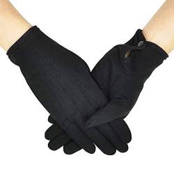 OLESILK Parade Handschuhe für Frauen und Herren Baumwolle formelle Smoking Kostüm Ehrengarde Handschuhe mit Schnappverschluss Inspektionshandschuhe Für Münzen, Schmuck, Silber, Schwarz, 1Paar von OLESILK