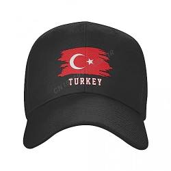 OLIKED Baseball Mütze Türkei Türkiye Flagge Cool Türken Fans Sonnenschirm Verstellbare Outdoor-Mützen für Männer Frauen Bedruckte Mode Hüte von OLIKED