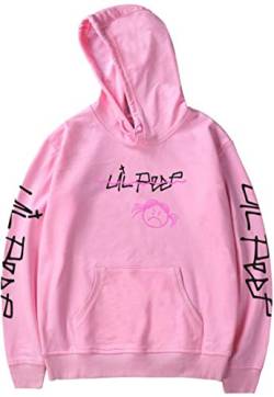 OLIPHEE Herren Kapuzenpullover Fashion Printed Straßenstil Sweatshirt Hip Hop Hoodie Pink L von OLIPHEE