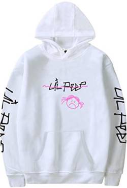 OLIPHEE Herren Kapuzenpullover mit Cry Baby Trauriges Mädchen Druck Hoodie Weiß L von OLIPHEE