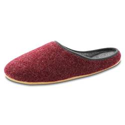 OLShop AG Damen Rot Filz Pantoffeln mit Gummisohle Gr. 40 von OLShop AG