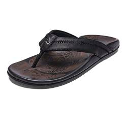 OLUKAI New Men's Hiapo Flip Flop Sandal Lava Rock/Lava Rock 13 von OLUKAI