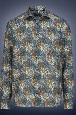 OLYMP SIGNATURE Casual Tailored Fit Leinenhemd mehrfarbig, Gemustert von OLYMP SIGNATURE