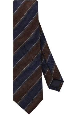 OLYMP SIGNATURE Krawatte blau/braun, Gestreift von OLYMP SIGNATURE