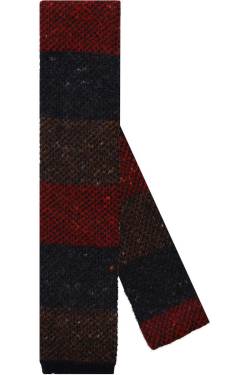OLYMP SIGNATURE Super Slim Krawatte rot/braun, Gestreift von OLYMP SIGNATURE