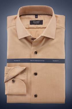 OLYMP SIGNATURE Tailored Fit Hemd extra langer Arm caramel von OLYMP SIGNATURE