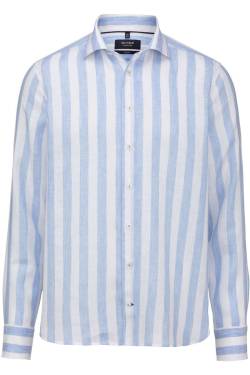OLYMP SIGNATURE Tailored Fit Hemd hellblau/weiss, Gestreift von OLYMP SIGNATURE