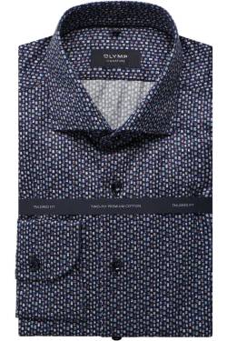 OLYMP SIGNATURE Tailored Fit Hemd nachtblau, Gemustert von OLYMP SIGNATURE