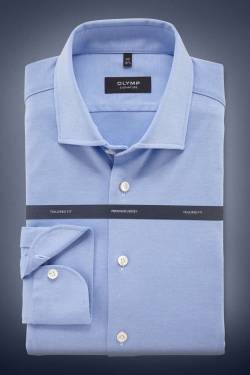 OLYMP SIGNATURE Tailored Fit Jerseyhemd bleu, Einfarbig von OLYMP SIGNATURE