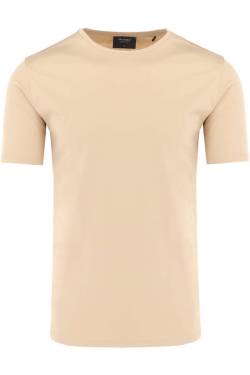 OLYMP SIGNATURE Tailored Fit T-Shirt Rundhals caramel, Einfarbig von OLYMP SIGNATURE