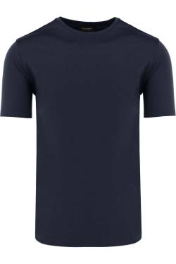 OLYMP SIGNATURE Tailored Fit T-Shirt Rundhals marine, Einfarbig von OLYMP SIGNATURE