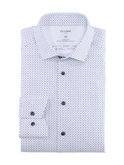 OLYMP Herren Businesshemd Langarm Luxor 24/Seven,Rotationsdruck,modern fit,Modern Kent,bleu 11,43 von OLYMP