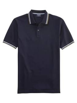 OLYMP Herren Polo-Shirt Kurzarm Casual Wirk,Uni,Regular fit,Marine 18,M von OLYMP