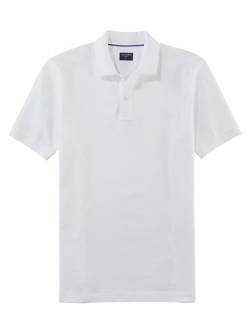 OLYMP Herren Polo-Shirt Kurzarm Casual Wirk,Uni,Regular fit,Weiss 00,XL von OLYMP