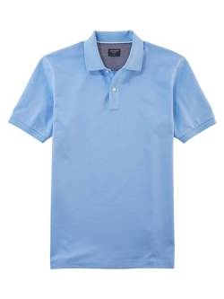 OLYMP Herren Polo-Shirt Kurzarm Casual Wirk,Uni,Regular fit,hellblau 10,XXL von OLYMP