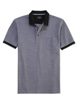 OLYMP Herren Polo-Shirt Kurzarm Casual Wirk,Uni,Regular fit,schwarz 68,XXL von OLYMP