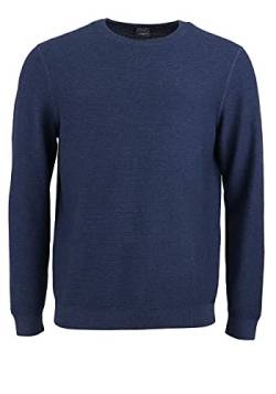 OLYMP Herren Pullover Rundhals Strick,Männer,Uni,modern fit,blau 15,M von OLYMP