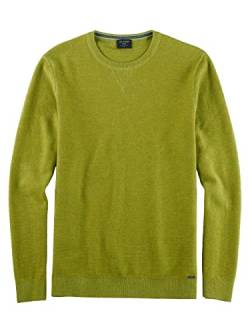 OLYMP Herren Pullover Rundhals Strick,Uni,modern fit,Limone 44,S von OLYMP