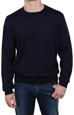 OLYMP Herren Pullover Rundhals Strick,Uni,modern fit,Marine 18,XXL von OLYMP