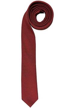OLYMP Krawatte super slim aus reiner Seide mit Nano-Effekt Punkte rot von OLYMP