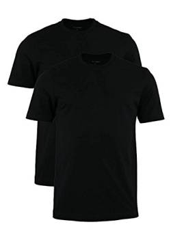 OLYMP T-Shirt Doppelpack Rundhals schwarz Größe L von OLYMP