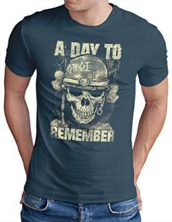 OM3® A Day to Remember T-Shirt | Herren | ADTR Hardcore Rock Hardrock Metal | Denim, 4XL von OM3