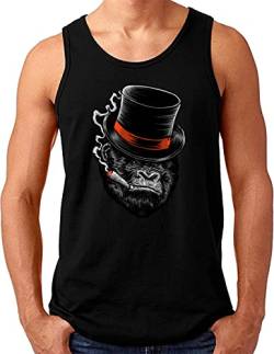 OM3® Ape-Boss Tank Top Shirt | Herren | Monkey Business Gorilla Mafia | Schwarz, 3XL von OM3