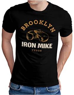 OM3® Brooklyn New York T-Shirt | Herren | Iron Mike Tyson Boxing Gym | Schwarz, L von OM3