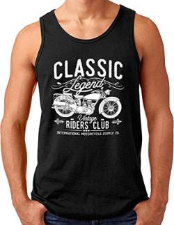 OM3® Classic-Legend Tank Top Shirt | Herren | Vintage Riders Motorcycle Club Garage | Schwarz, 4XL von OM3